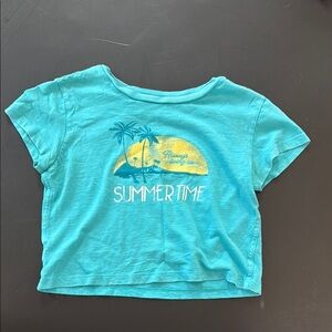 Aerie Blue and Yellow Short Sleeve Tee Casual